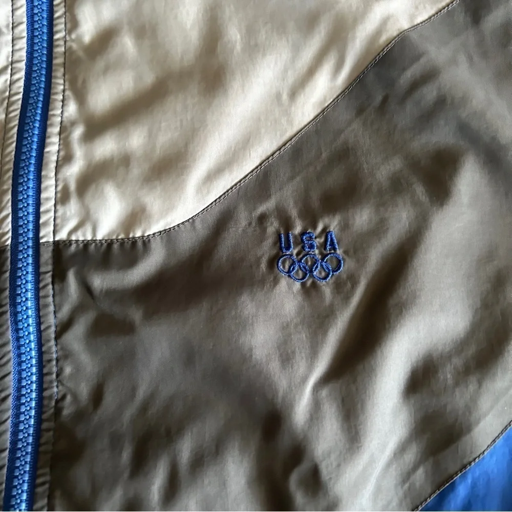 Vintage TEAM USA Colorblock Windbreaker Jacket Large